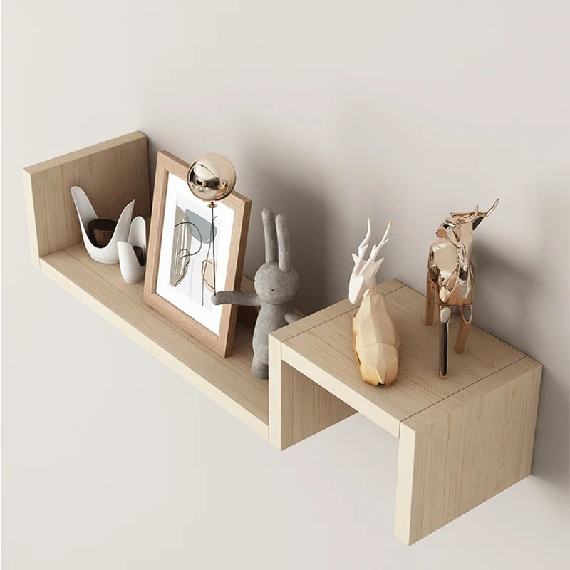 2 PCS floating shelf, partition, wall shelf, reinforcement board, strong load-bearing capacity, simple installation, can be used