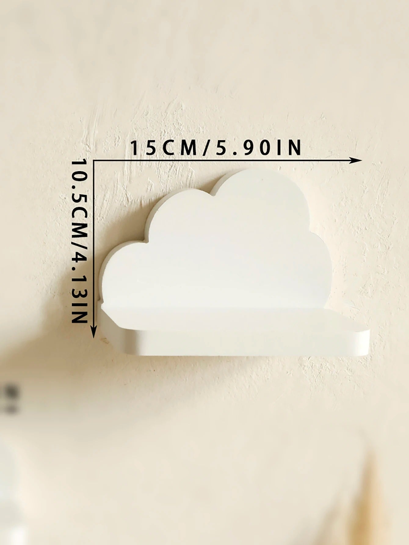 Boho Cloud Wall Shelf, Minimalist Floating Display Shelf for Kids' Room Decor, Wooden Cloud Shape Organizer for Nursery, Bedroom