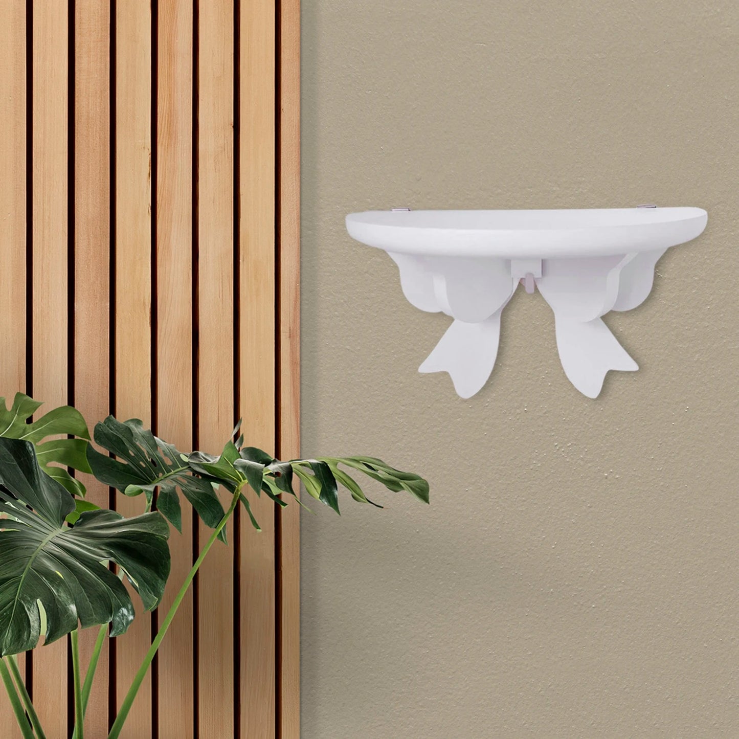 Wall Shelf Bracket Display Bracket Rustic Storage Rack Shower Organizer Bow Shaped for Living Room Bathroom Wall Toilet Ornament