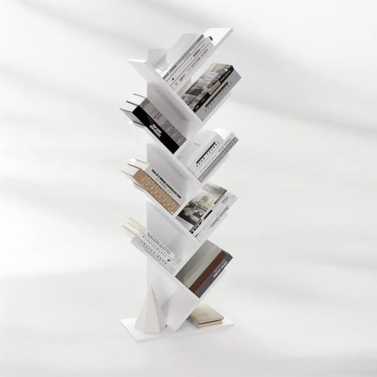 Tree Bookshelf, 9-Tier Bookcase, Space-Saving Corner Shelf, Large Bookshelf, Book Tree, Holds Books, for Bedroom
