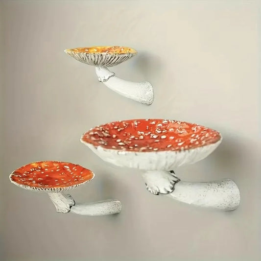1pc Mushroom Storage Rack, Sundries Storage Decoration, Wall Hanging Mushroom Head Decoration, Wall Decor Home Decor, Room Decor