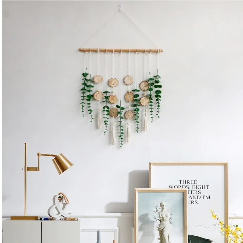 Artificial Eucalyptus Wall Hanging Plant Fake Leaves Boho Wall Decor Bathroom Bedroom Kitchen Rustic Farmhouse Home Living Room