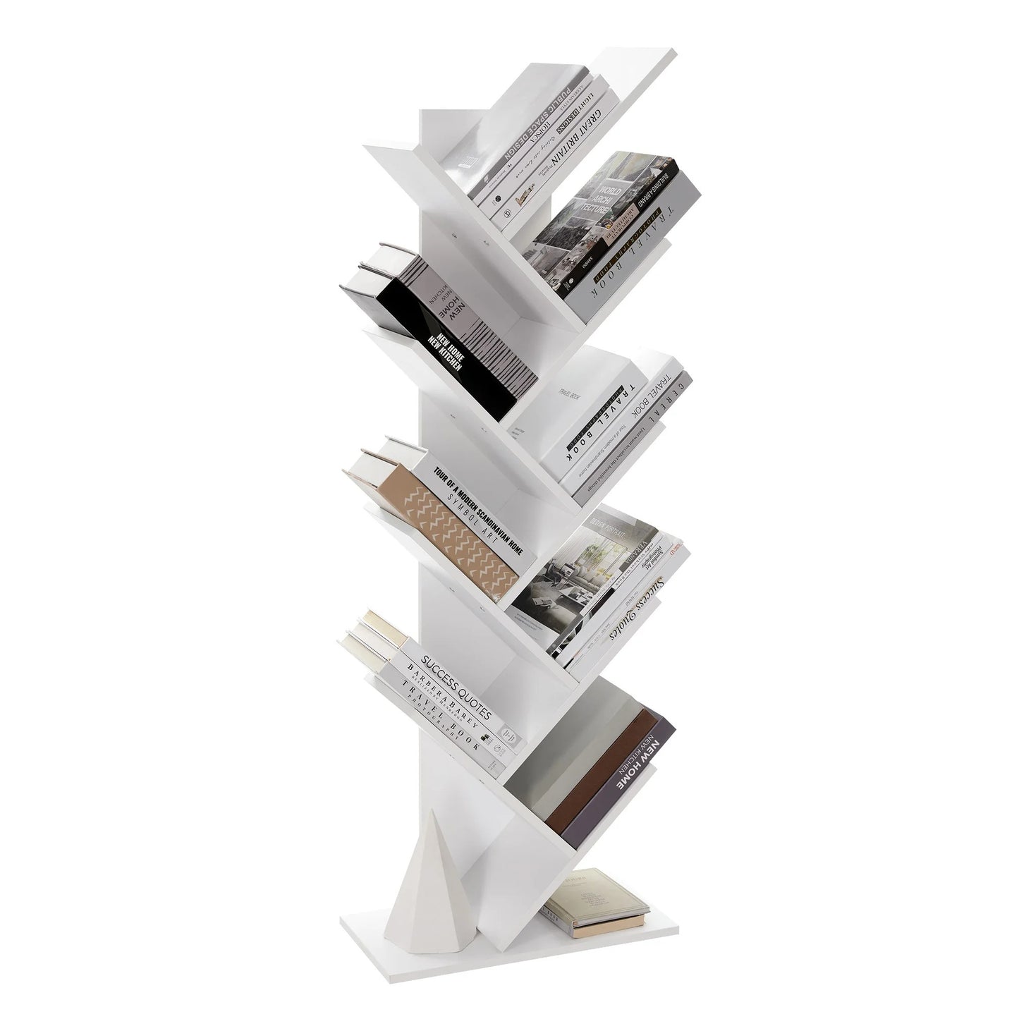 Tree Bookshelf, 9-Tier Bookcase, Space-Saving Corner Shelf, Large Bookshelf, Book Tree, Holds Books, for Bedroom