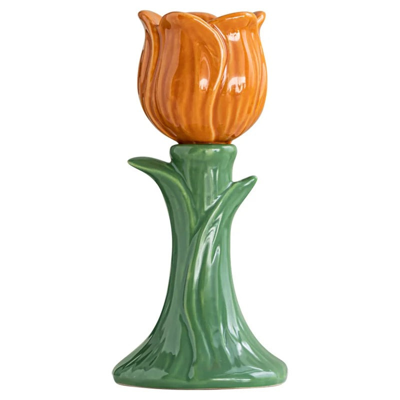 1PC Ceramic festival candlestick vases, light luxury and high-end home decoration handicrafts and ornaments