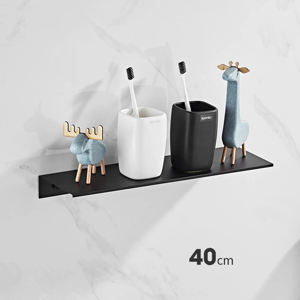 30/40/50CM Bathroom Shelf Aluminum Floating Shelves for Wall Mounted Shower Organiser Kitchen Storage Rack Bathroom Accessories