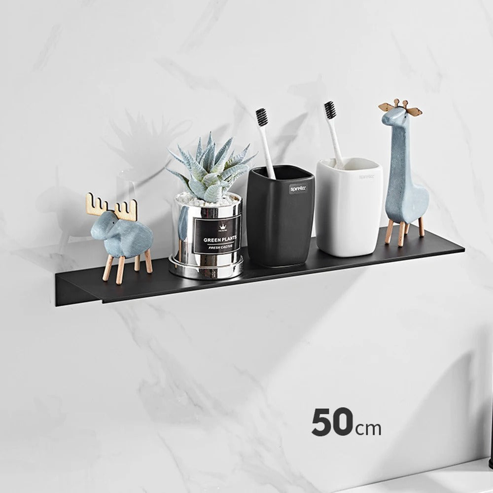 30/40/50CM Bathroom Shelf Aluminum Floating Shelves for Wall Mounted Shower Organiser Kitchen Storage Rack Bathroom Accessories